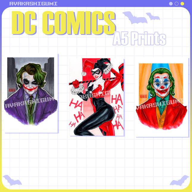 DC COMICS A5 prints DC COMICS A5 prints