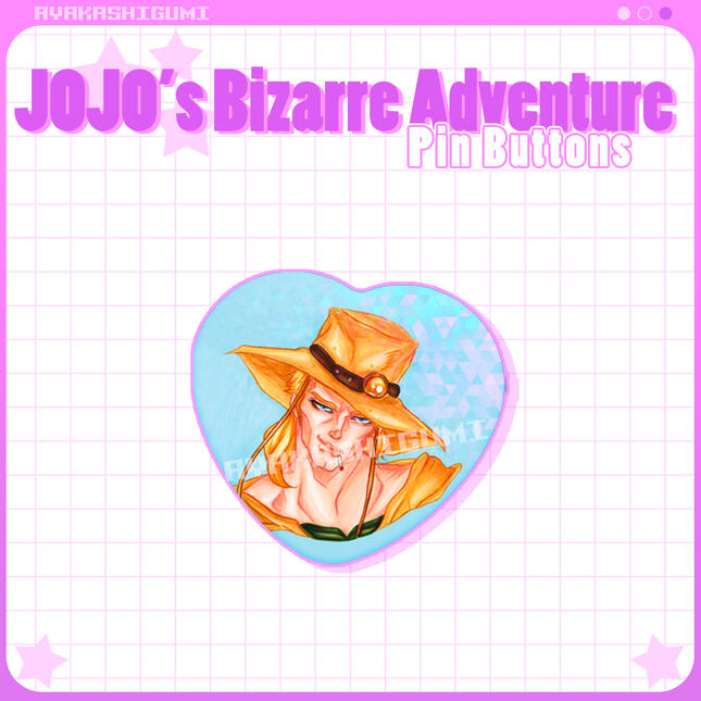 JJBA pin buttons
