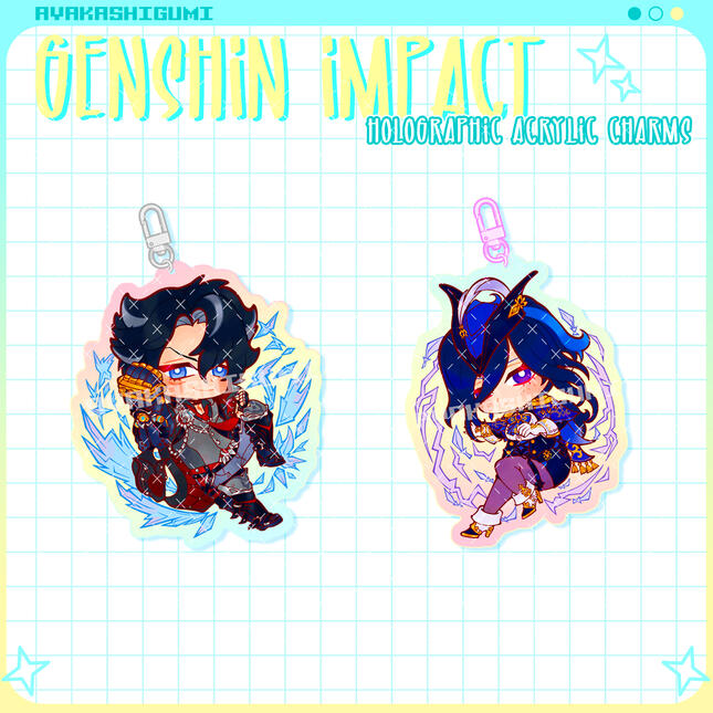 GENSHIN holographic acrylic charms vol.3