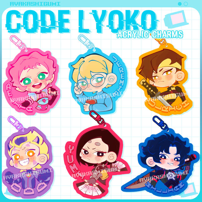 CODE LYOKO acrylic charms CODE LYOKO acrylic charms
