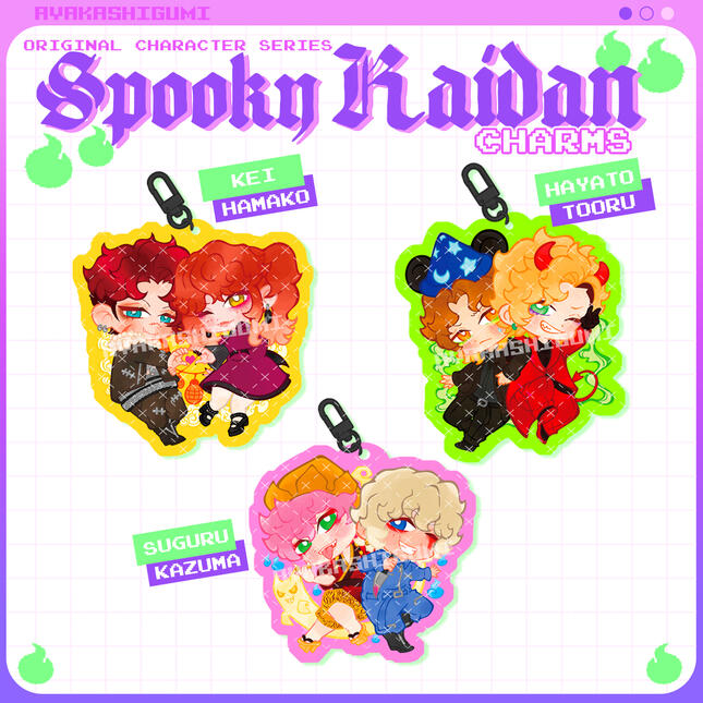 ORIGINAL CHARACTERS HALLOWEEN acrylic charms