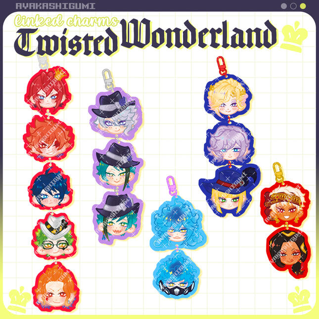 TWISTED WONDERLAND linked acrylic charms TWISTED WONDERLAND linked acrylic charms