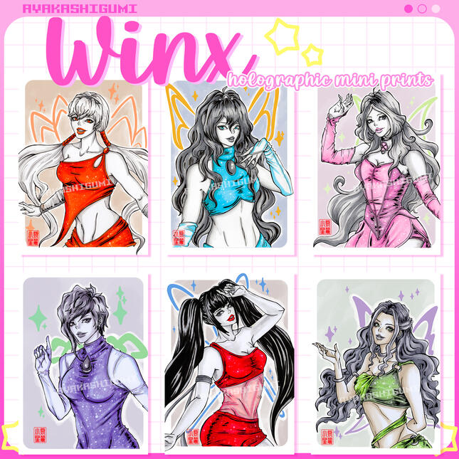 WINX holographic mini prints WINX holographic mini prints