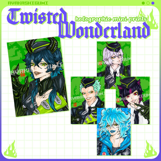 TWISTED WONDERLAND holographic mini prints